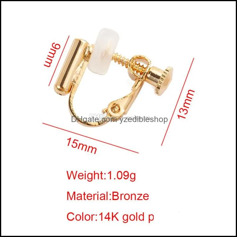 clip on earrings converter silver gold open hoop for diy studs pierced earrings women men fashion jewelry gift