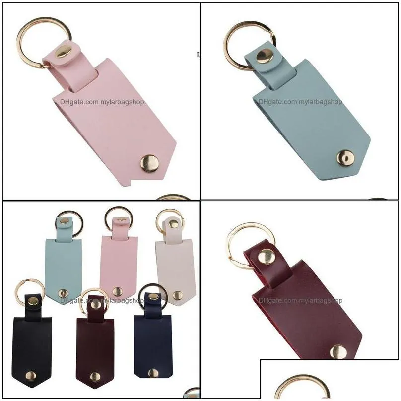 arts and crafts arts gifts home garden diy sublimation transfer po sticker keychain for women leather aluminum alloy car key pendant