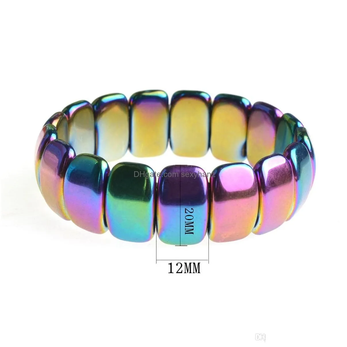 health bracelet element magnetic therapy men black gallstone hand bracelet birthday christmas gift