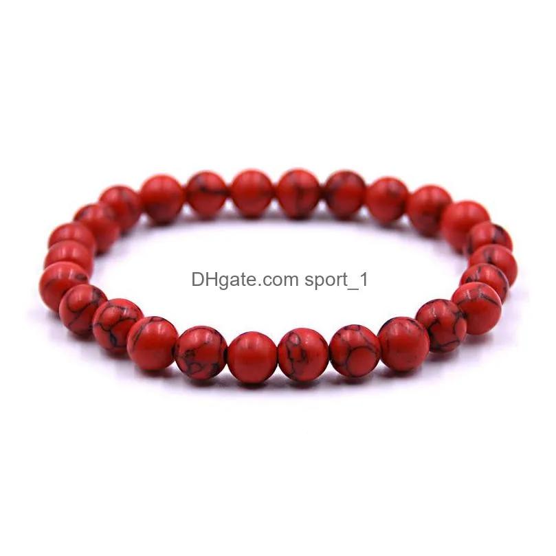 strands natural gemstone beaded bracelet 4mm/6mm/8mm/10mm/12mm/16mm stretch chakra healing crystal quartz jewelry women men girls birthday