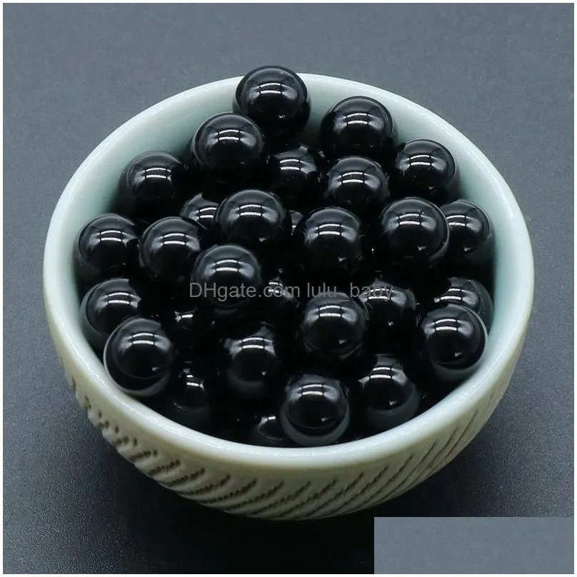 natural 8/10/16/18/20mm nonporousball no holes undrilled chakra black onyx gemstone sphere collection healing reiki decor stone balls