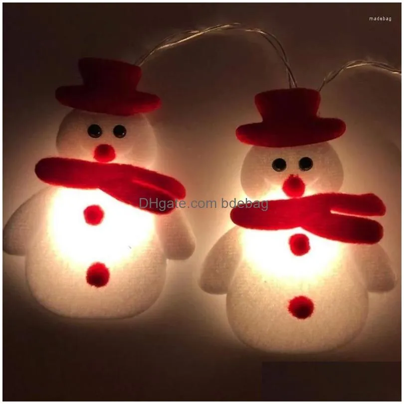 christmas decorations  snowman tree led garland string light decoration for home 2022 ornaments natal year