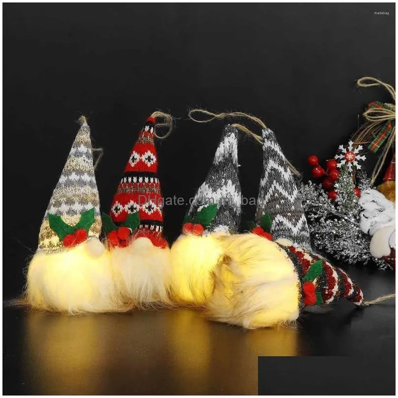 christmas decorations gnomes plush santa doll xmas gonk dwarf elf decoration gifts ornaments gnome faceless glowing dolls