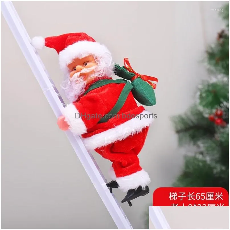 christmas decorations gift accessories gifts for children electric toy climbed the ladder of old man