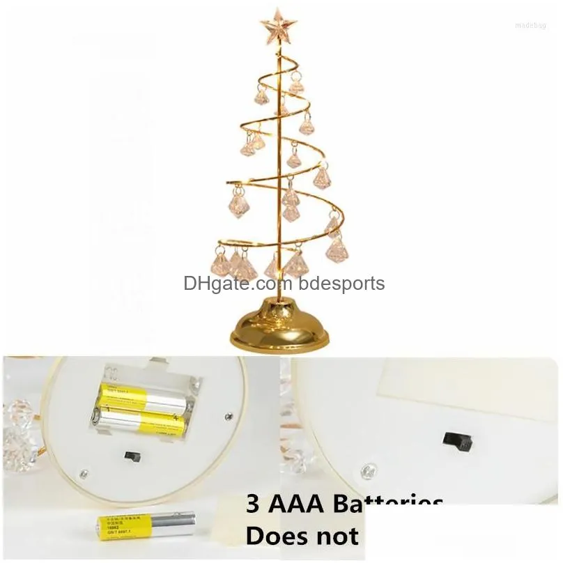 christmas decorations crystal xmas tree led night light garland decoration for home year lamp holiday decorative lights