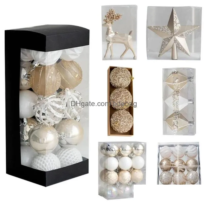 party decoration hanging christmas balls xmas 124pcs baubles decor year 2023 tree