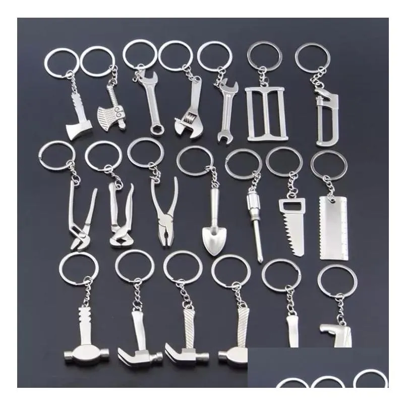 keychains for men car bag keyring outdoor combination tool portable mini utility pocket clasp ruler hammer wrench pliers shovel