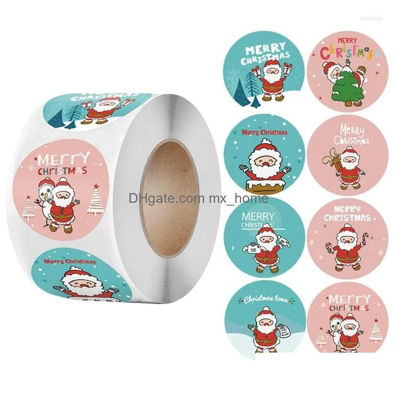 christmas decorations 500pcs stickers snowman tree santa decorative wrapping gift box label navidad