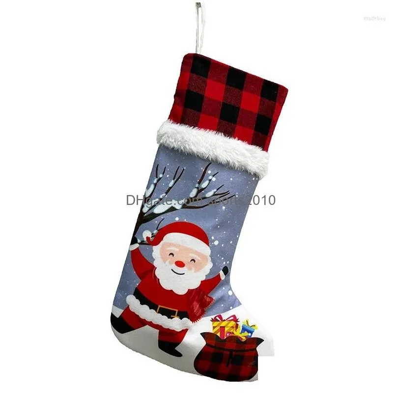 christmas decorations socks decoration supplies pendant old man snowman deer print