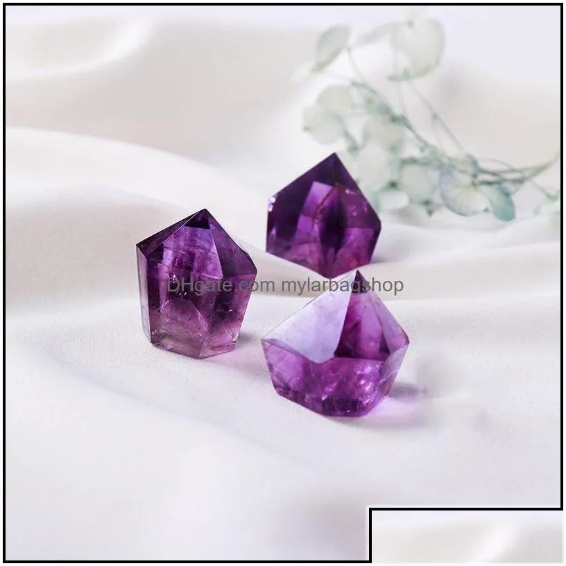 arts and crafts arts gifts home garden natural amethyst crystal quartz point reiki healing chakra gemstone rough stone energy