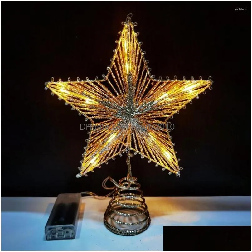 christmas decorations ornamental lightweight led star ornament scene layout diy decoration iron charms glowing