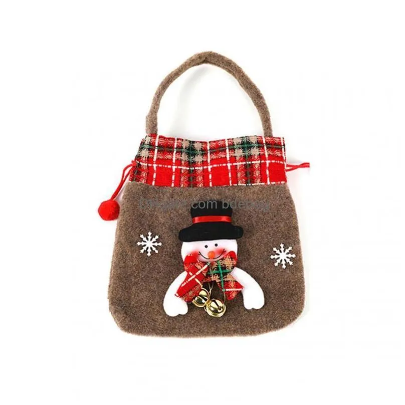 christmas decorations plush gift bag eve portable candy  snowman elk santa style childrens dessert decoratchristmas