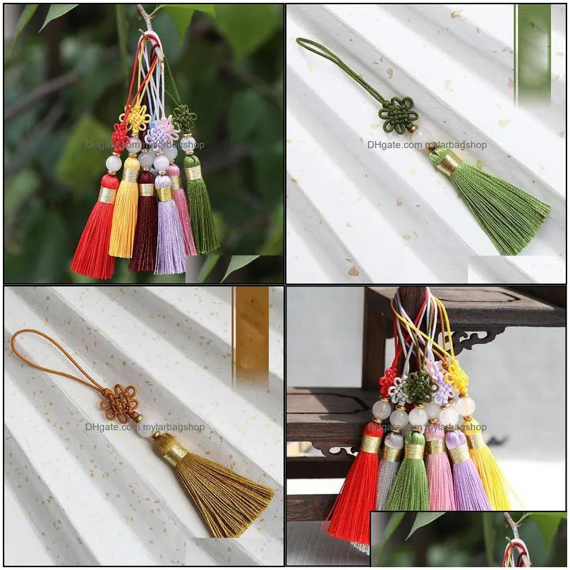 party favor event supplies festive home garden chinese knot tassel pendant for car hanging bag ornaments diy handmade jewelry birthday
