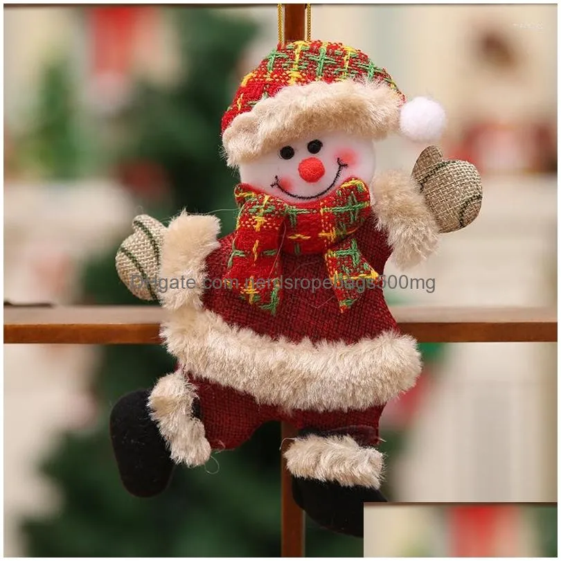 christmas decorations happy year ornaments diy xmas gift santa claus snowman tree pendant doll hang for home