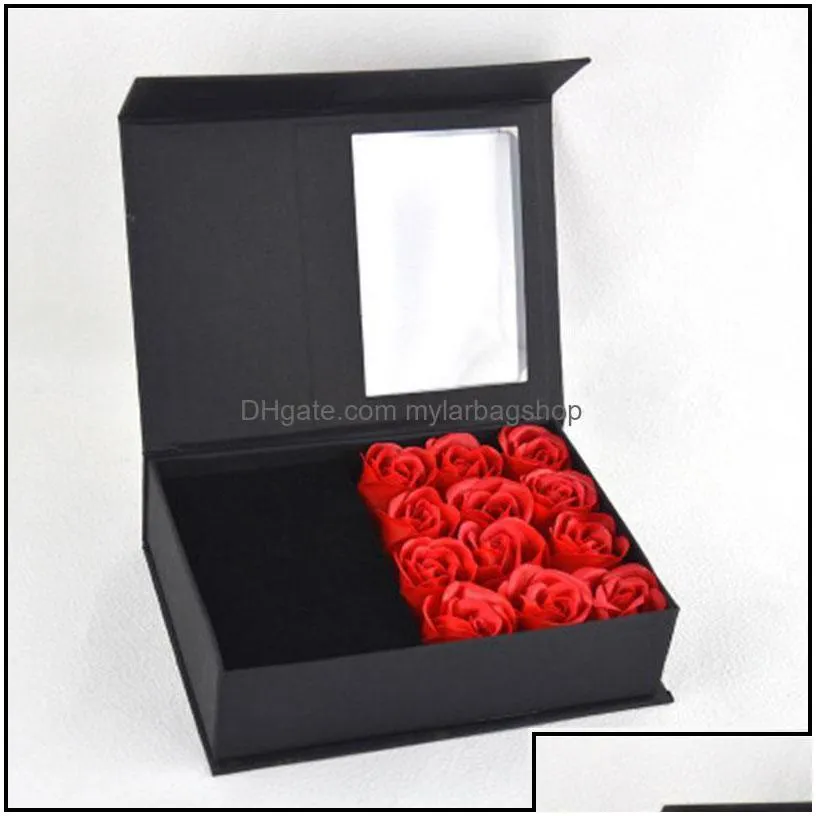 party favor event supplies festive home garden 12pcs 6pcs rose gift box valentines day decoration anniversary handmade soap flower