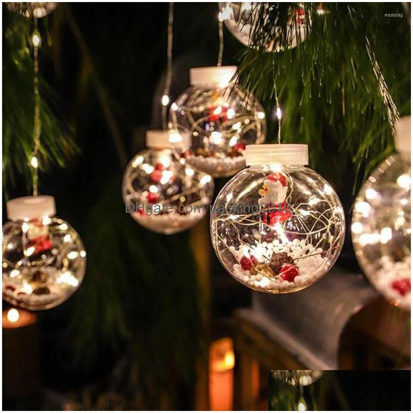 christmas decorations led curtain string light ball santa claus decortions home xmas tree decoration year 2022 navidad gift