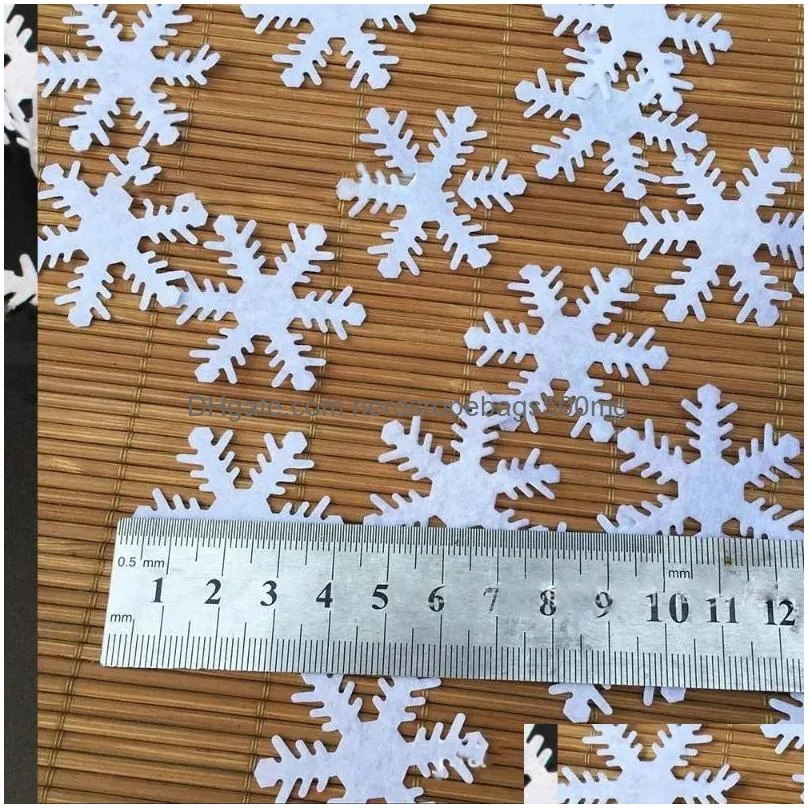 christmas decorations year party wall sticker diy scrapbooking merry decor white snowflake nonwoven stickers appliques