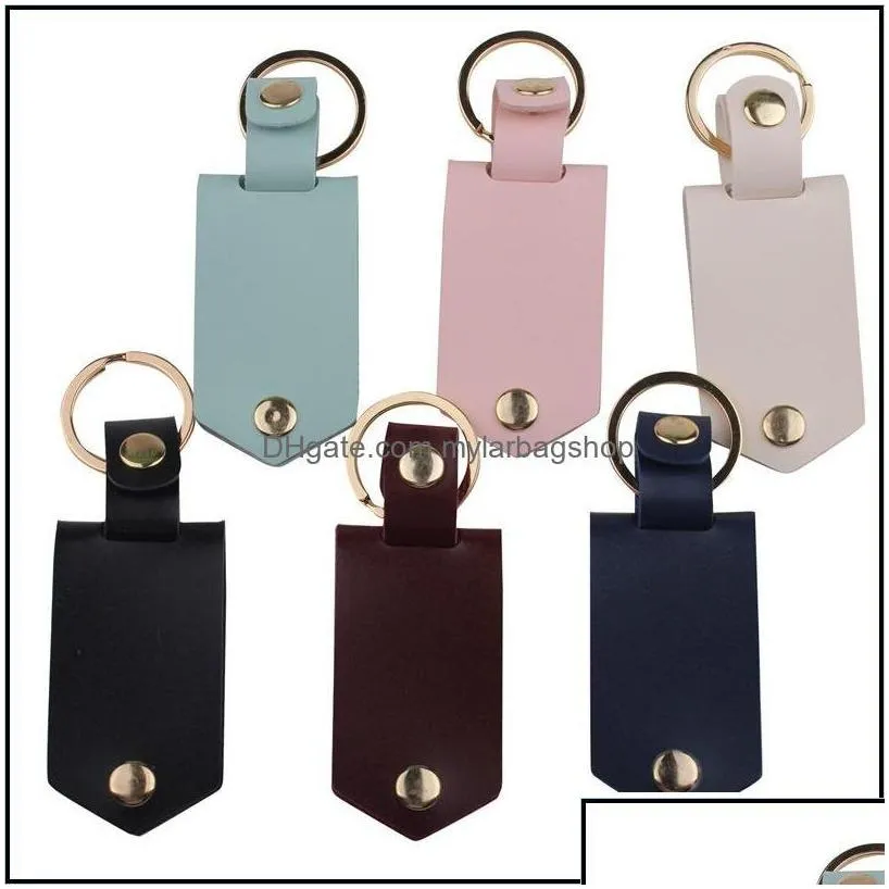 arts and crafts arts gifts home garden diy sublimation transfer po sticker keychain for women leather aluminum alloy car key pendant