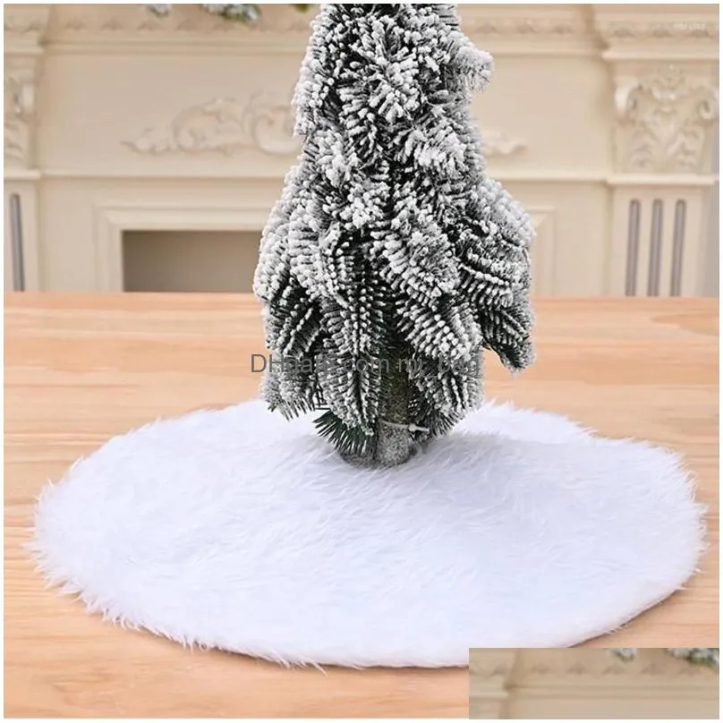 christmas decorations tree pad lightweight soft foot covers party supplies white long plush for outdoor bar el supermarket