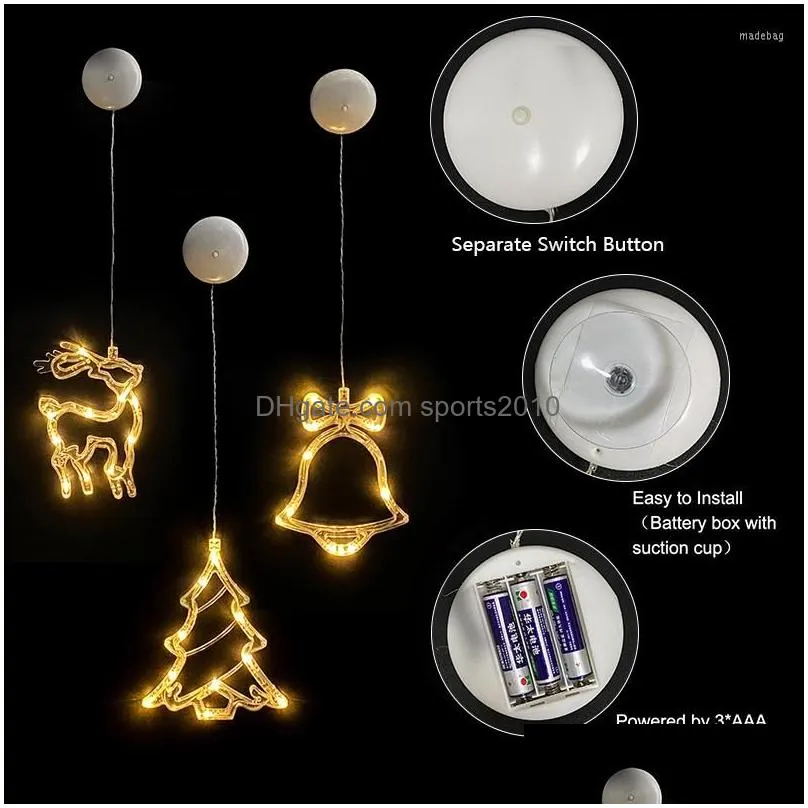 christmas decorations lights led snowflakes santa claus suckers curtain fairy light garland wedding party decoration holiday lighting