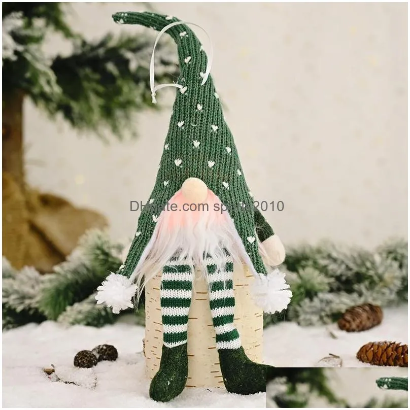 christmas decorations gift glowing gnome pendant cute faceless doll ornament tree holiday decoration for childrenchristmas