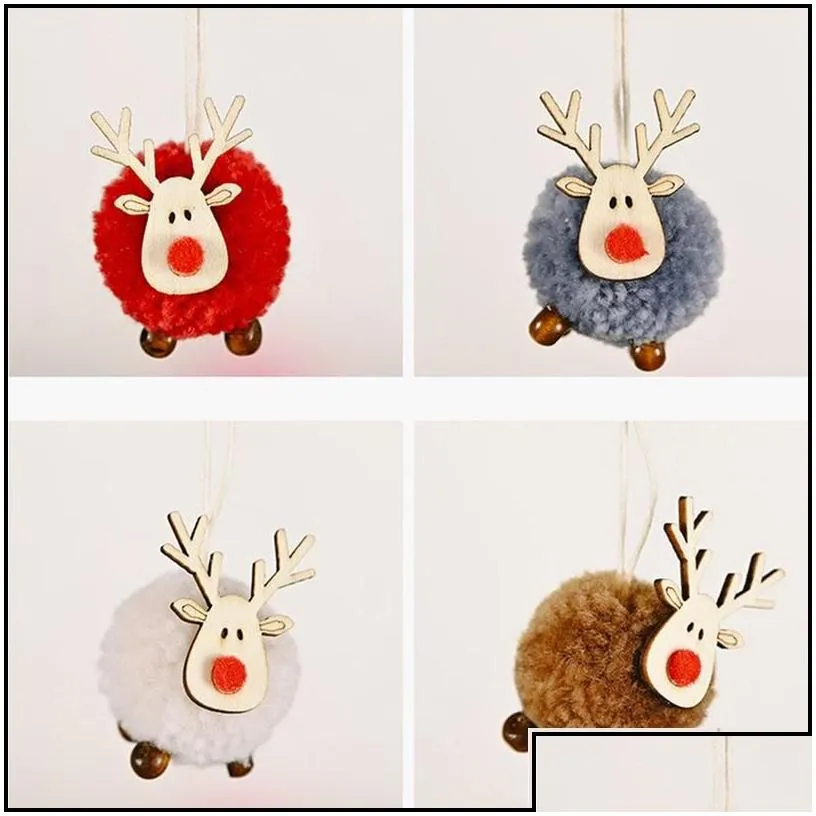 christmas decorations christmas decorations 4pcs lot tree ornaments mti color deer pendant for noel xmas kids crafts party supply 22
