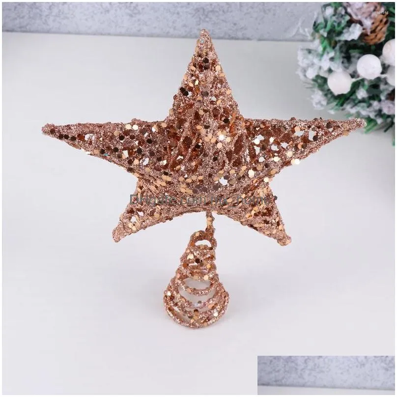 christmas decorations tree star topperornamentdecorationornaments glitter holiday gold treetop toppers iron glittered metal party