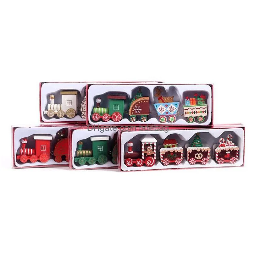 christmas decorations wooden train ornament for home santa claus snowman gifts table decor navidad xmas 2022 yearchristmas