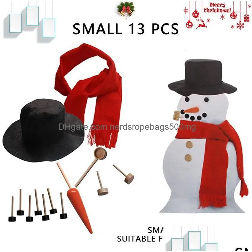 christmas decorations 1 set excellent outdoor diy snowman dressing making kit decorating nose realistic looking for home