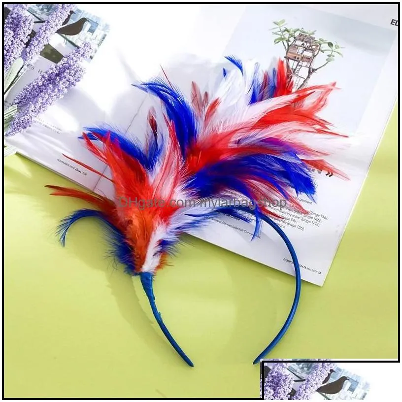 party favor woman feather hair hoop bride head band reusable party formal hat headwear opp package with high quality 14dx j1 drop del