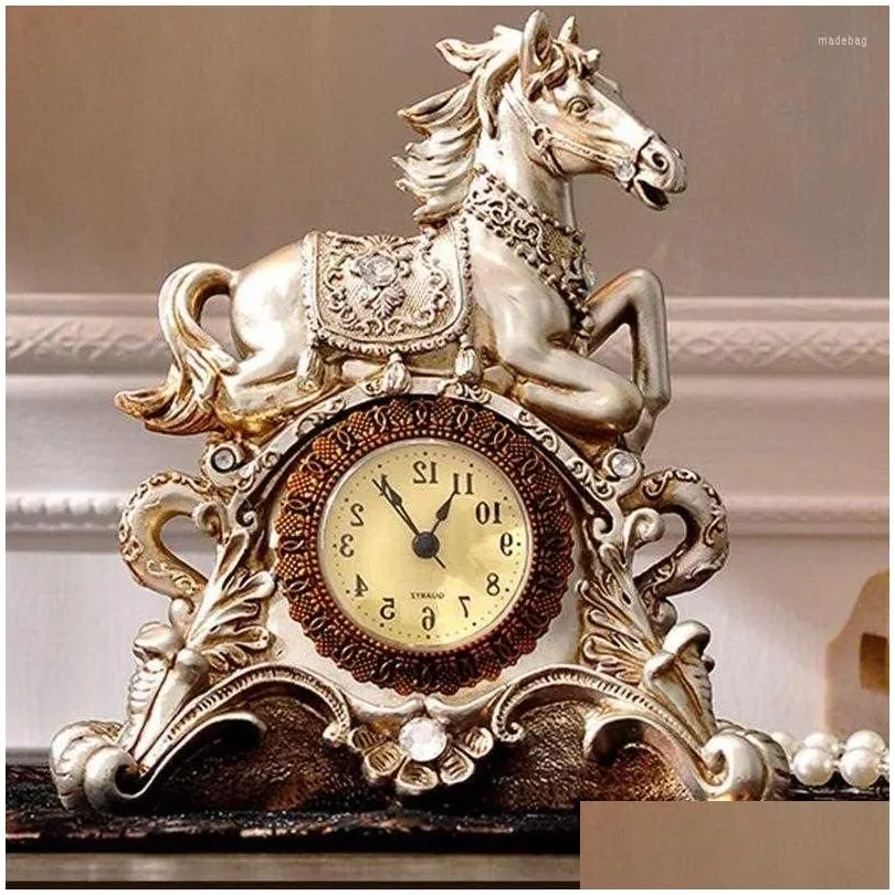 table clocks christmas decorations for home riches and horses living room clock creative personality art
