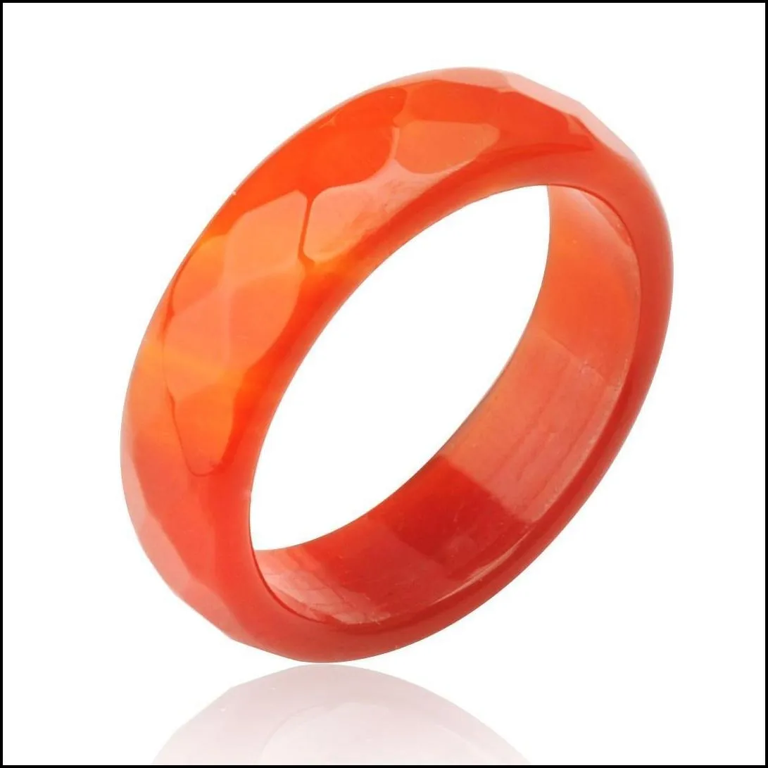  high quality natural agate jade crystal gemstone jewelry engagement wedding rings for women and men love gifts more color