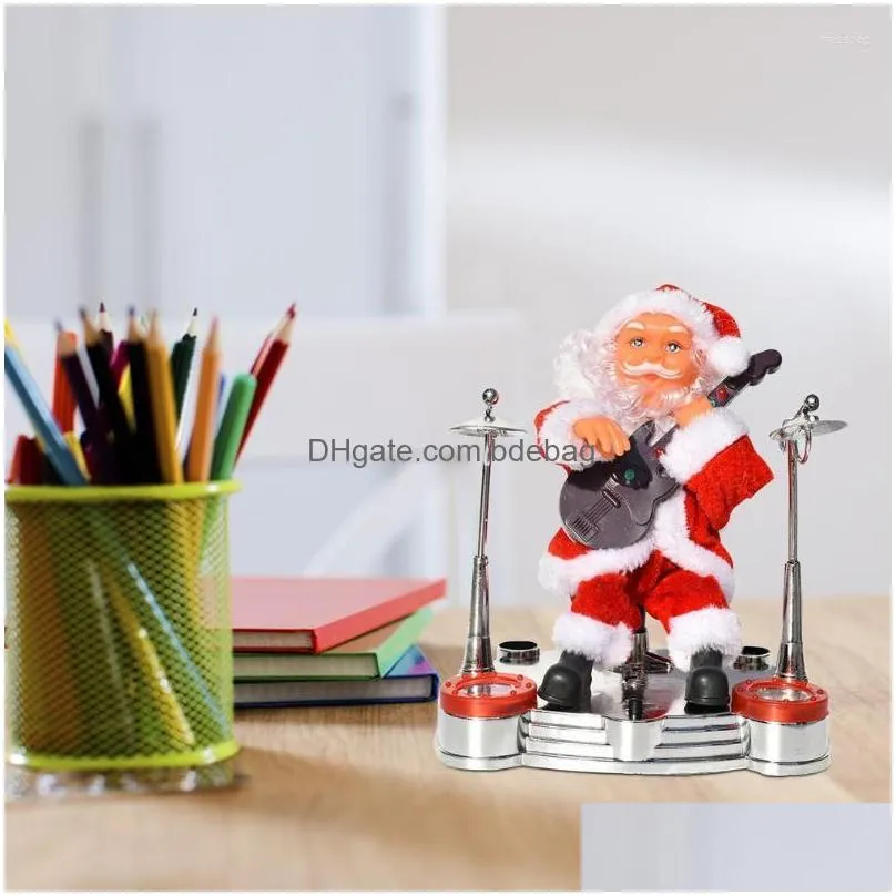 christmas decorations electric santa claus musical instrument playing toys party ornaments giftschristmas decorationschristmas