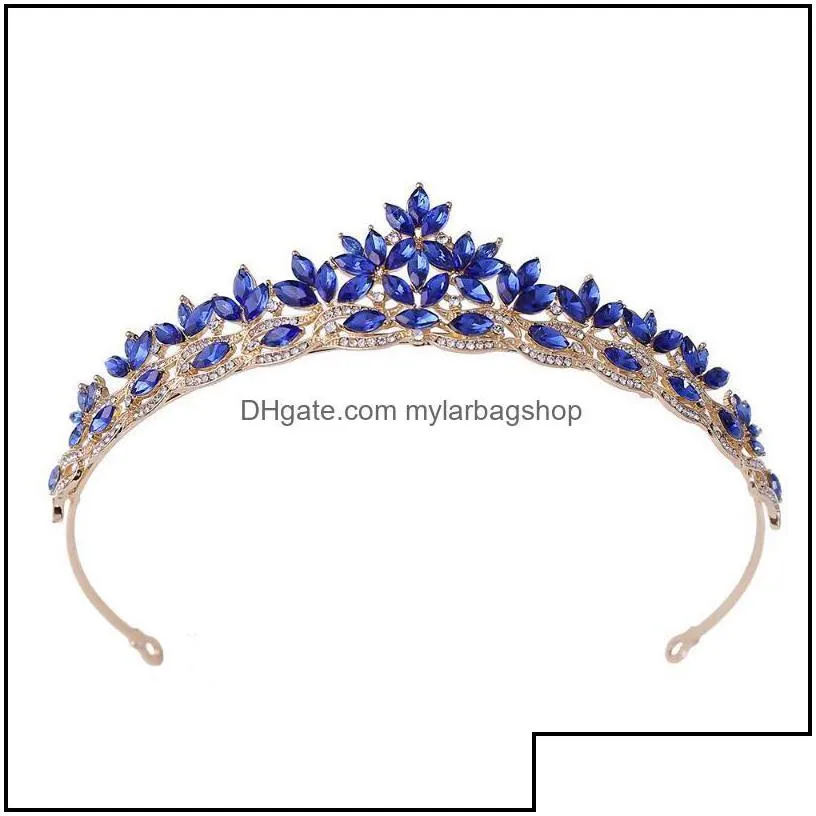 party favor event supplies festive home garden luxury colorf crystal crown baroque rhinestone tiara and bridal headband drop delivery