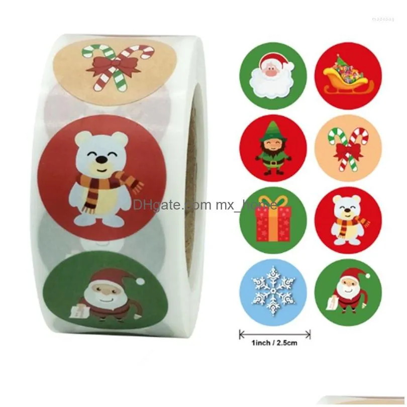 christmas decorations 500pcs stickers snowman tree santa decorative wrapping gift box label navidad