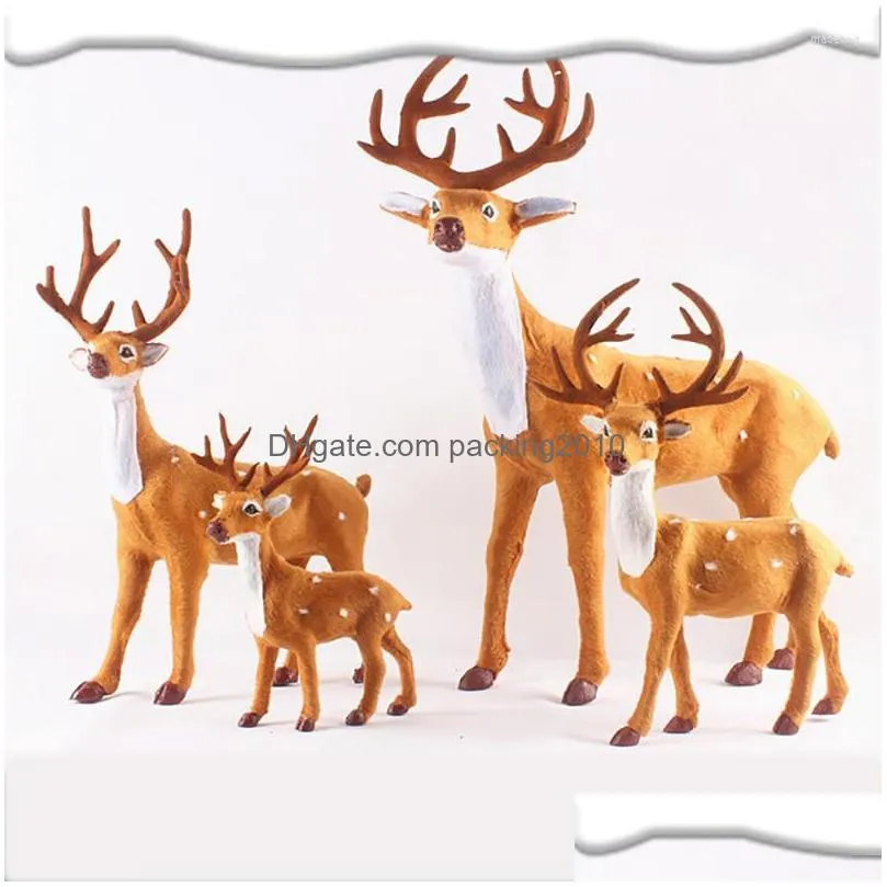 christmas decorations 15/20/25/30/35cm deer ornaments blossom elk for home 2022christmas