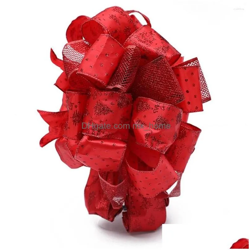 christmas decorations tree topper large doublehead xmas bow decoration ornament bowknot party home wedding decor