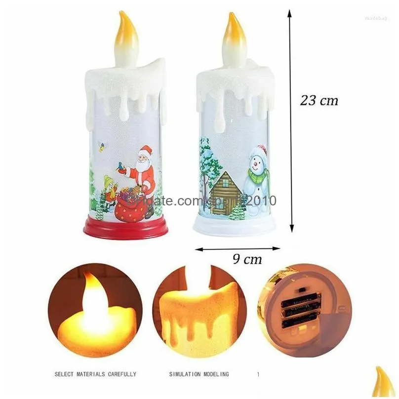 christmas decorations led candle light bright flickering bulb battery operated realistic flames fake