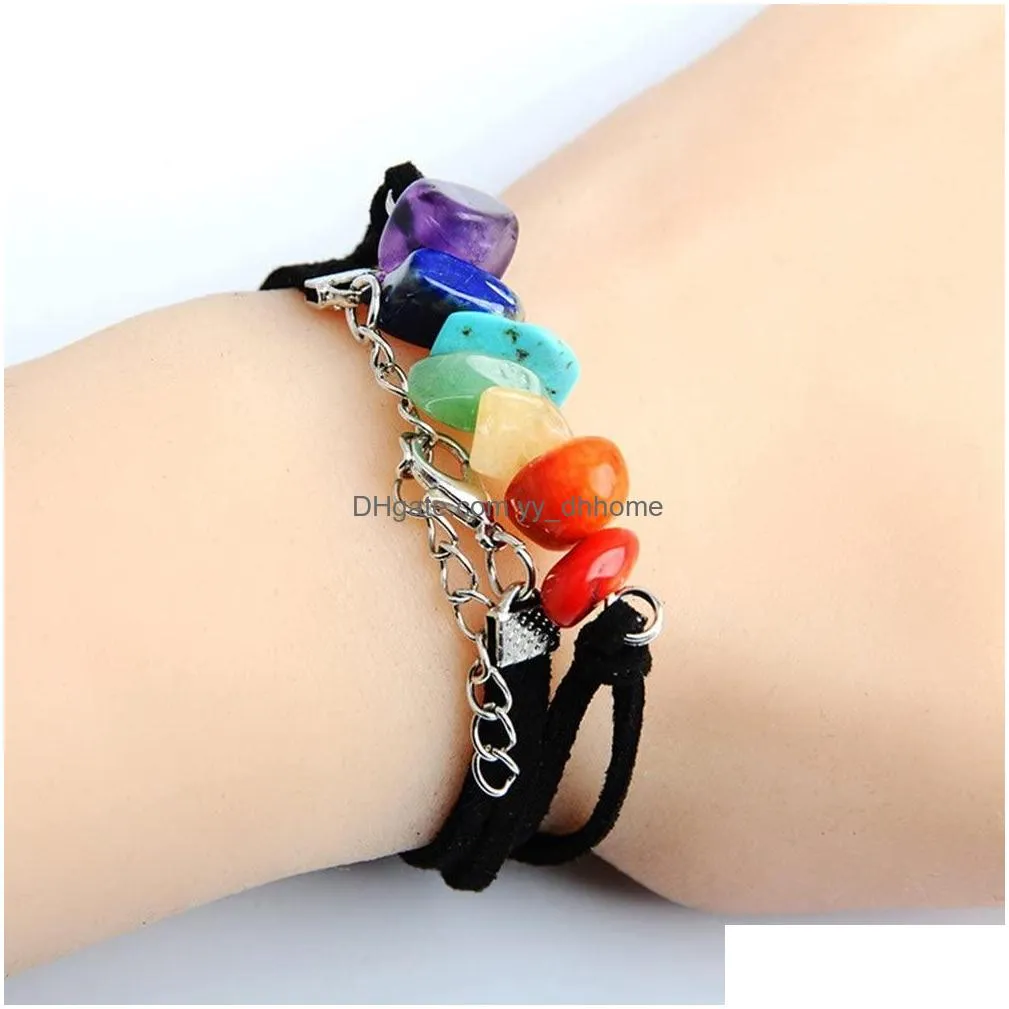 7 chakra stone choker energy healing crystal yoga chokers necklace handmade multilayer bracelet jewelry necklaces for women girls