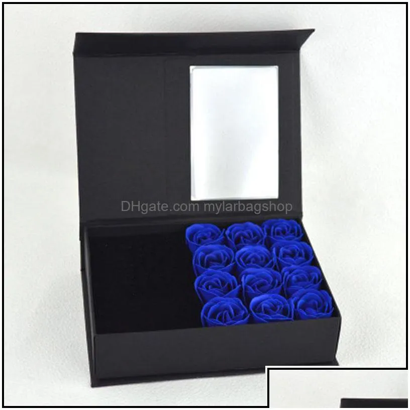 party favor event supplies festive home garden 12pcs 6pcs rose gift box valentines day decoration anniversary handmade soap flower