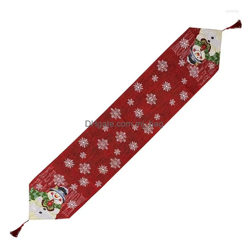 christmas decorations party linen table runner merry home snowman xmas tree happy year 2022