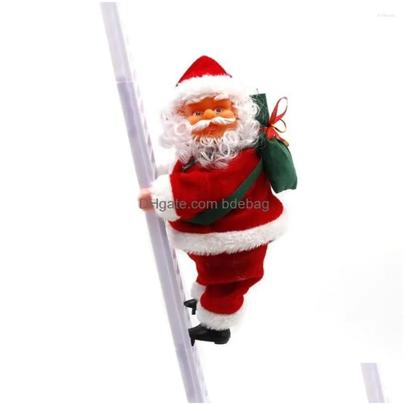 christmas decorations decoration electric climbing toy santa claus ladder/beads xmas tree hanging pendant ornaments gifts