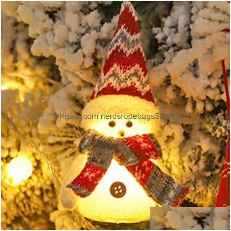 christmas decorations adorable tree bright pendents led santa claus ornaments for holiday window door navidad natal