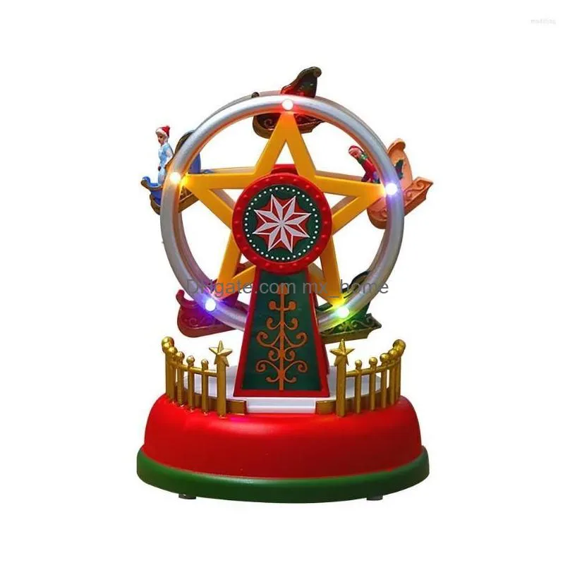 christmas decorations merry decor music box with light holiday musical ornament xmas decoration for home year birthday gift