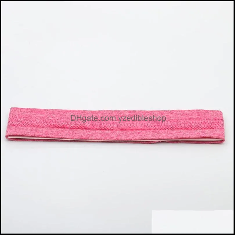 silicone breathable head band solid color sport work out running hair bands sweatband headwraps