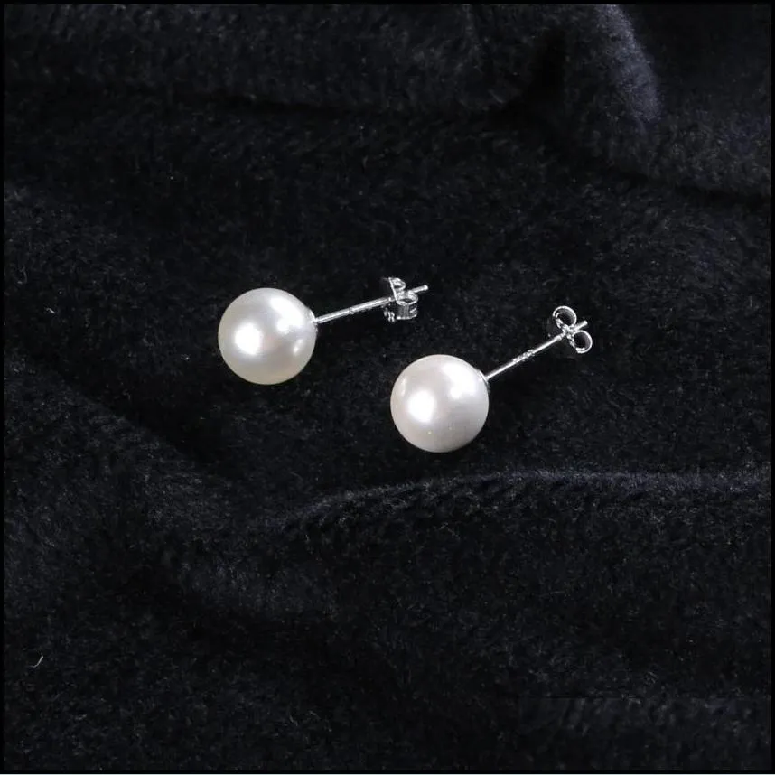 womens pearl earrings 78mm  simple lowkey luxury designer earrings