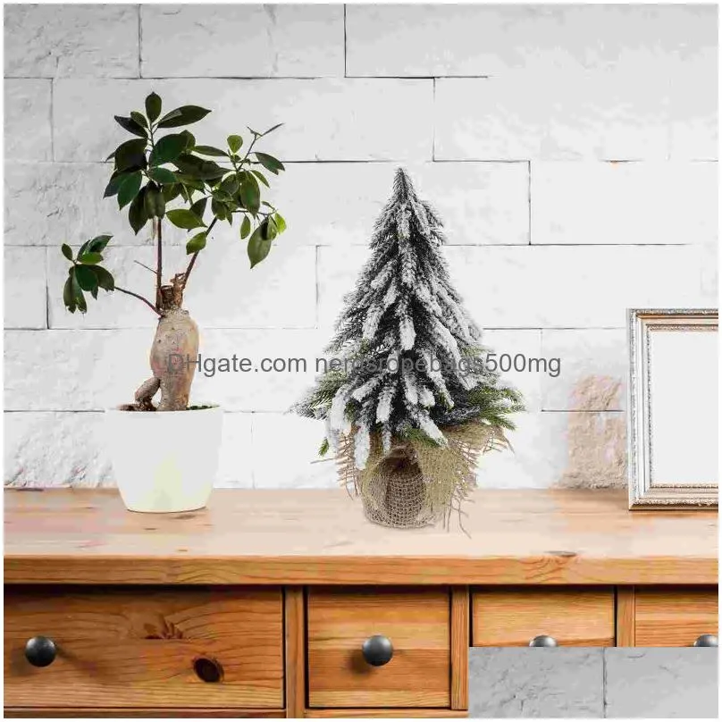 christmas decorations 1 pc party po prop desktop snow scene xmas decor tree for