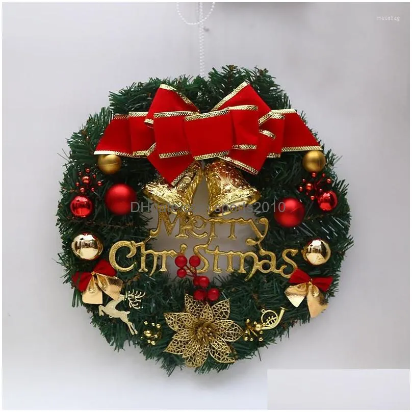 christmas decorations wreath 2022 holiday decoration shopping mall el 30cm pendant