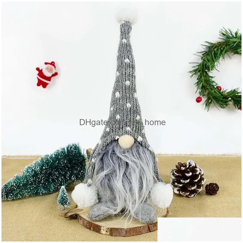 christmas decorations 1pc faceless doll long hat santa claus gnome dolls for year party home ornaments xmas gift kids toy