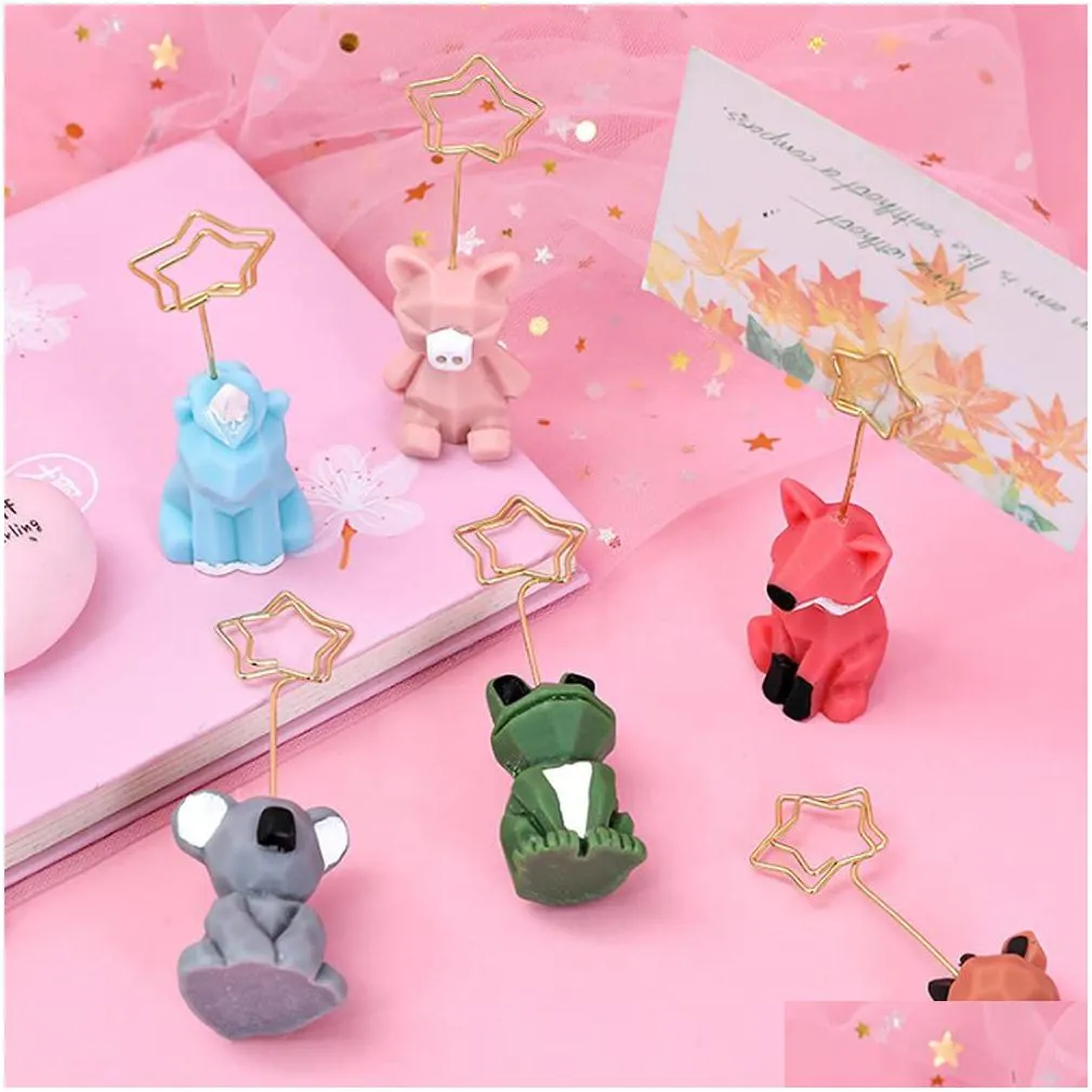 frames and modings l rrruoshui frog design table card memo holder stand for note artworks postcards wedding party christ mylarbagshop